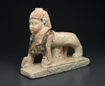 Sfenks Olarak Yılanların Üzerinde Yürüyen Tanrı Tutu (kireçtaşı) by Egyptian