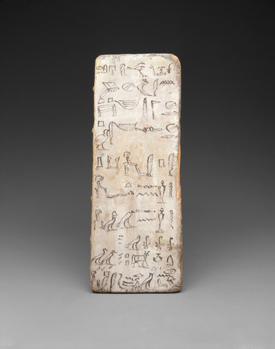 Bir çırak katibinin yazı tahtası, MÖ 2030 dolayları (tahta, badana ve mürekkep) by Egyptian 11th Dynasty