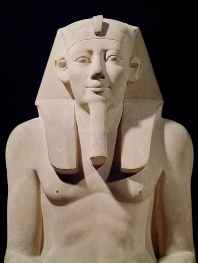 Oturan Sesostris I heykeli (1971-28 BC), aslen el-Lisht