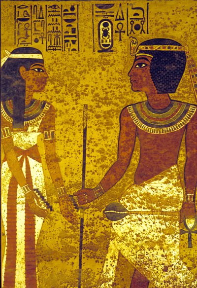 Eski Mısır, Tutankhamun, karısı, Tutankhamun Mezarı, Thebes ile by Egyptian 18th Dynasty