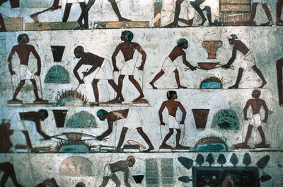 Dökümhane operasyonları, Rekhmire Mezarı Güney Duvarı, Yeni Krallık (duvar resmi) by Egyptian 18th Dynasty