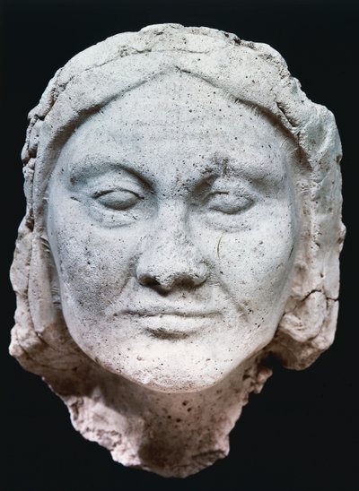 Yaşlı bir kadının başı, Amarna Dönemi (alçıtaşı) by Egyptian 18th Dynasty
