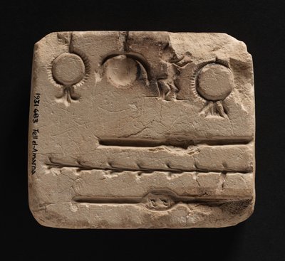 Metal takı dökümü için kireçtaşı kalıp, Yeni Krallık by Egyptian 18th Dynasty
