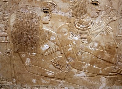 Ramose ve eşi (kabartma) by Egyptian 18th Dynasty