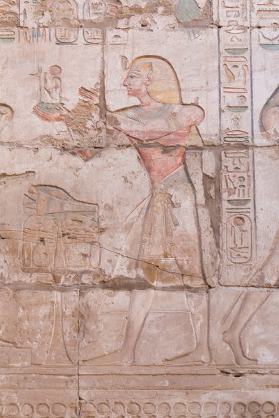 Duvar kabartmaları, büyük hipostil salonu, Karnak tapınak kompleksi, Luksor, Mısır by Egyptian 18th Dynasty