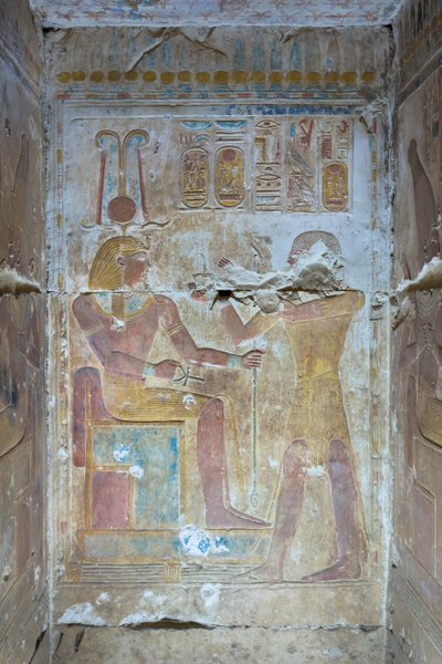 Renkli kabartma, Seti I tapınağı, Abydos, Mısır by Egyptian 19th Dynasty