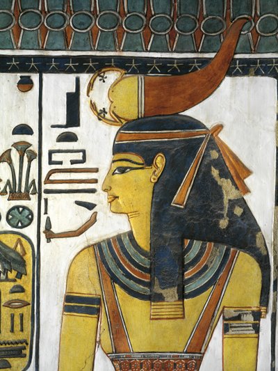 Mısır, Teb, Luksor, Kraliçeler Vadisi, Nefertari Mezarı, Vestibule, Duvar resimleri, Tanrıça Selket by Egyptian 19th Dynasty