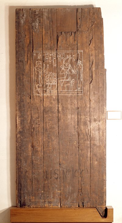 Khonsuhotep Yeni Krallık mezarından ahşap kapı, MÖ 1285 dolayları (ahşap) by Egyptian 19th Dynasty