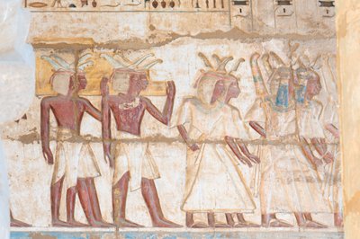 Kasadaki boyalı kabartma resim by Egyptian 20th Dynasty