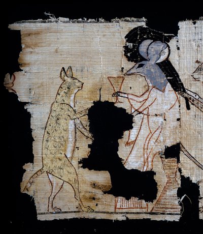Ramses IX, Detay, Mısır Uygarlığı, Yeni Krallık, Hanedan XX döneminden kalma hiciv sahnesi, yaklaşık MÖ 1100 by Egyptian 20th Dynasty