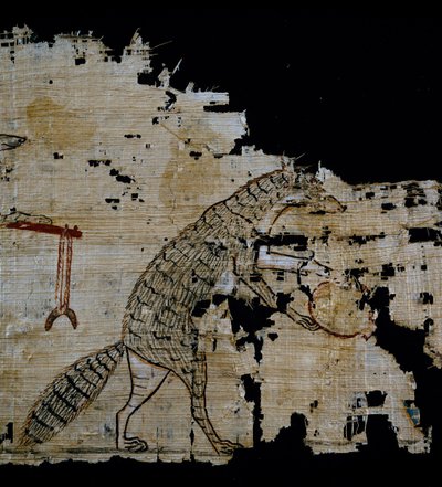 Ramses IX, Detay, Mısır Uygarlığı, Yeni Krallık, Hanedan XX döneminden kalma hiciv sahnesi, yaklaşık MÖ 1100 by Egyptian 20th Dynasty