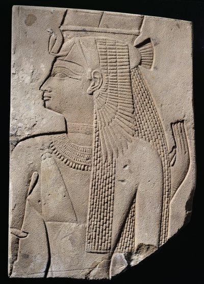 İlahi bir eşin kabartması, Geç Dönem, yaklaşık MÖ 780-656 (kumtaşı) by Egyptian 25th Dynasty