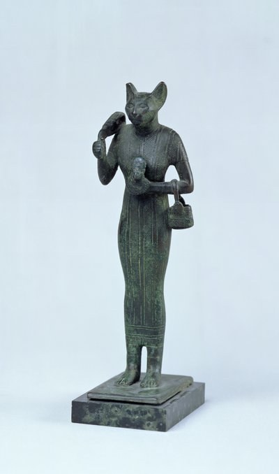 Tanrıça Bastet heykelciği, Üçüncü Ara Dönem (bronz) by Egyptian 25th Dynasty