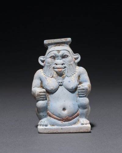 Tanrı Bes Şeklinde Kozmetik Kavanozu, MÖ 664-525 by Egyptian 26th Dynasty