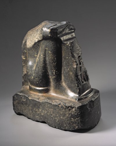 Naofor bir heykel parçası, Geç Hanedan Dönemi (bazalt) by Egyptian 26th Dynasty