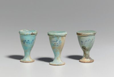Üç fincan, MÖ 664-30, Geç - Ptolemaios Dönemi by Egyptian 26th Dynasty