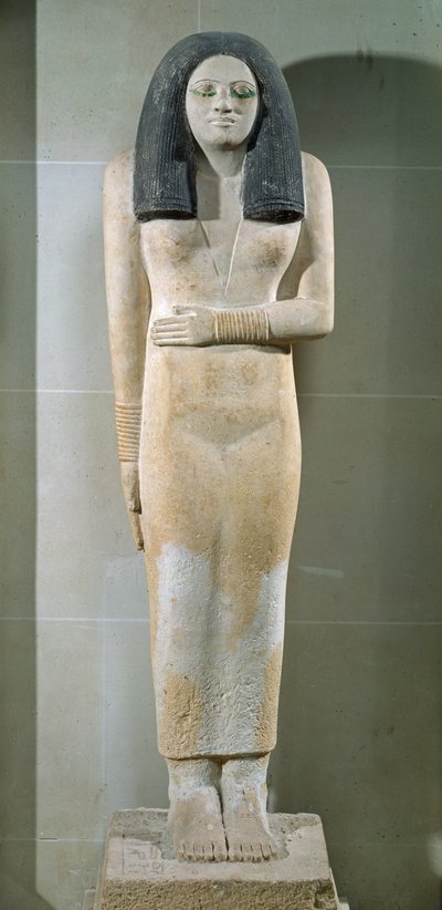 Nesa Heykeli, Eski Krallık (boyalı kireçtaşı) by Egyptian 3rd Dynasty