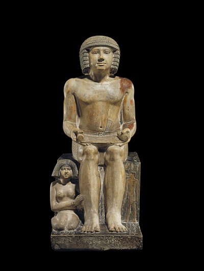 Katipler Sekhemka Müfettişi Heykeli, MÖ 2400-2300 dolayları by Egyptian 5th Dynasty