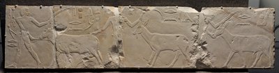 Çöl Hayvanları Getiren İnsanların Rölyefi, MÖ 2311-2281 dolayları by Egyptian 6th Dynasty