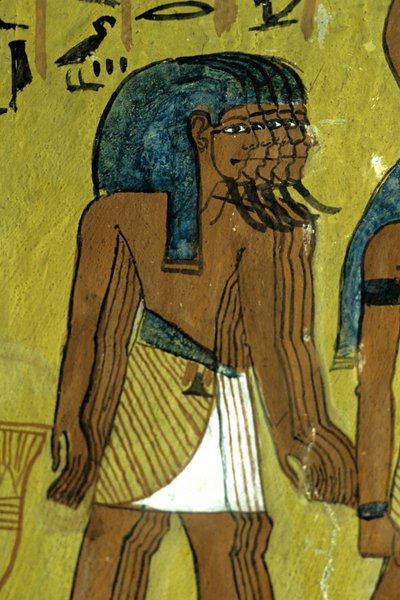 Antik Mısır, Duvar resmi/oyma, Güneş barında Ra#39;ya eşlik eden Tanrılar, Sennedjem Mezarı, Thebes by Egyptian Egyptian