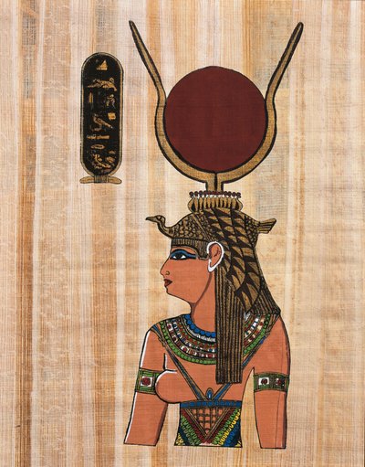 Kleopatra VII, Kom Ombo tapınağından (papirüs) bir kabartmanın rekonstrüksiyonu by Egyptian Egyptian