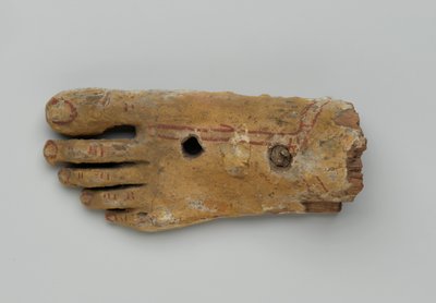 Antropoid bir tabuttan sol ayak, MÖ 30 - MS 2. yüzyıl (ahşap ve sıva) by Egyptian Egyptian