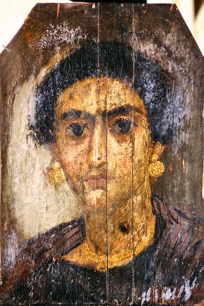 Bir kadın portresi, 100-300 dolayları (panel üzerine kakustik) by Egyptian Egyptian