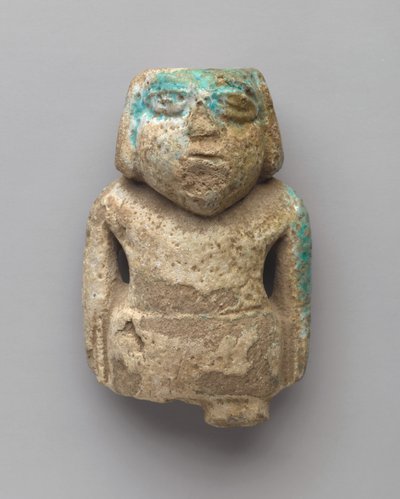 Statuette of a Standing Man, Early Dynastic Period, c.3000-2675 B.C.E. (faience) by Egyptian Egyptian