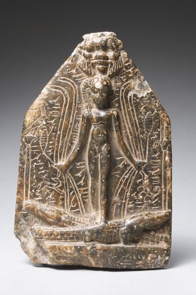 Horuslu Cippus (serpantin taşı) (ayrıca bkz. 325606) by Egyptian Ptolemaic Period