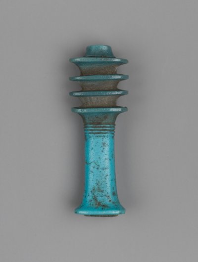Djed muska (fayans) by Egyptian Ptolemaic Period