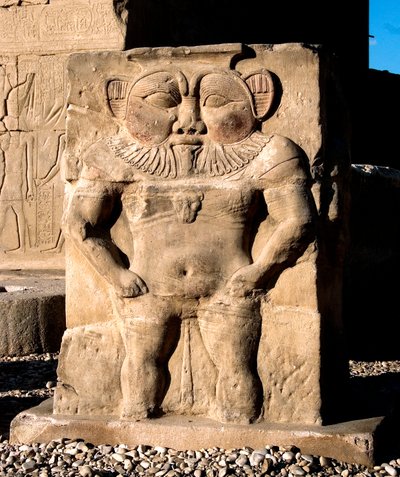 Mısır antikaları: tanrı Bes. Tanrıça Hathor