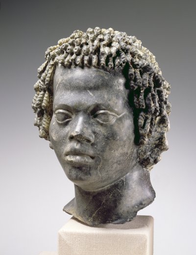 Siyah Adamın Başı, MÖ 2. yüzyılın sonlarında (mermer) by Egyptian Ptolemaic Period