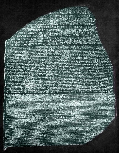 Rosetta Taşı (granodiyorit) by Egyptian Ptolemaic Period
