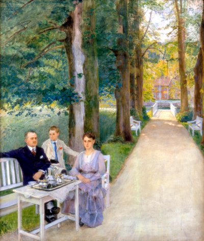 Joh Salve Kallevig, Gudrun Kallevig, Morten Kallevig, c1900-1928 by Hjalmer Eilif Emanuel Peterssen