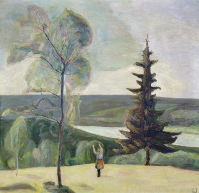 huş ağacı ve ladin by Einar Sandberg