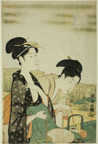 Ay manzarası by Eishōsai Chōki