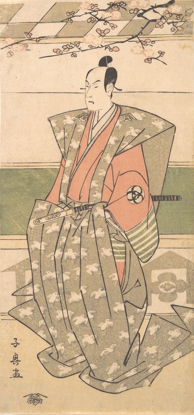Tee c ve r bandı sıkı sıkıya bağlı iyi üye Ceremonia l Robe s yukarı ve aşağı, 1751-1788. by Eishōsai Chōki