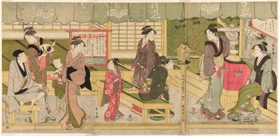 Tee F teorisi t Yol m f Tee Naniwaya (Naniwaya vitrini) by Eishōsai Chōki