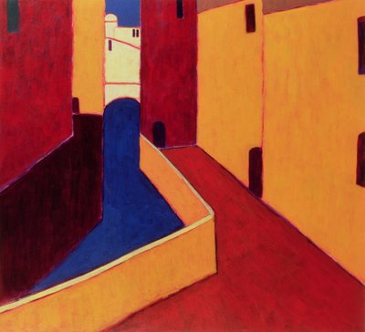 Fondamenta dei Sartori, Venedik, 1999 (kağıt üzerinde akrilik) by Eithne Contemporary Artist Donne