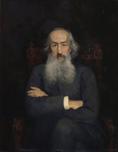 Tarihçi Konstantin Nikolayevich Bestuzhev-Ryumin'in portresi 1829-1897, 1889 by Ekaterina Sergeevna Zarudnaya Kavos