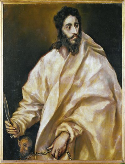 Aziz Bartholomew, havari (tuval üzerine resim) by El (1541-1614) Greco