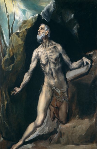 Aziz Jerome, c.1610-1614 (tuval üzerine yağlıboya) by El (1541-1614) Greco