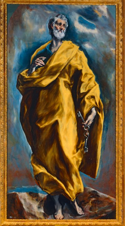 Aziz Petrus (resim) by El (1541-1614) Greco