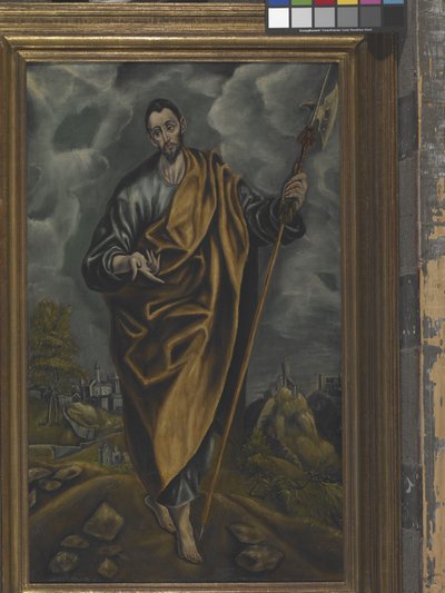 Aziz Judas Thaddaeus Veya Aziz Thomas (tuval üzerine yağlı boya) by El (1541 1614) Greco
