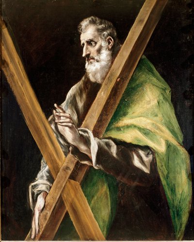 Toledo Katedrali Havariliği: Apotra Aziz Andre. Domenikos Theotokopoulos dit El Greco tarafından tablo (1540-1614) by El Greco
