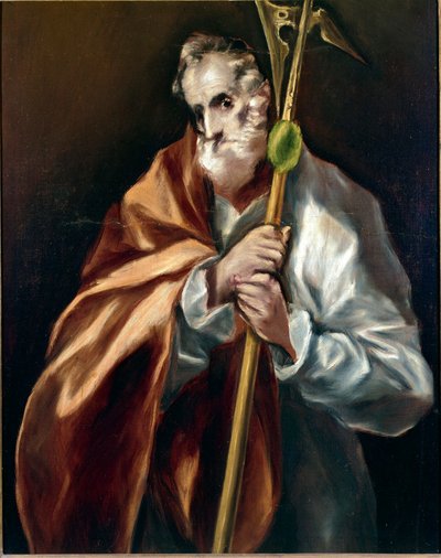 Apotre St. Jude plakası. Dominicos Thetokopoulos dit El Gracio tarafından yapılan tablo (120-1917) by El Greco