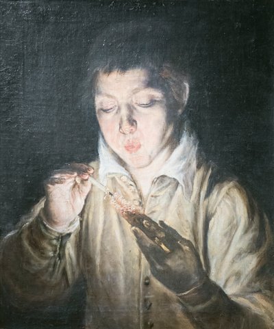 Bir közü üfleyen çocuk by El (1541 1614) Greco