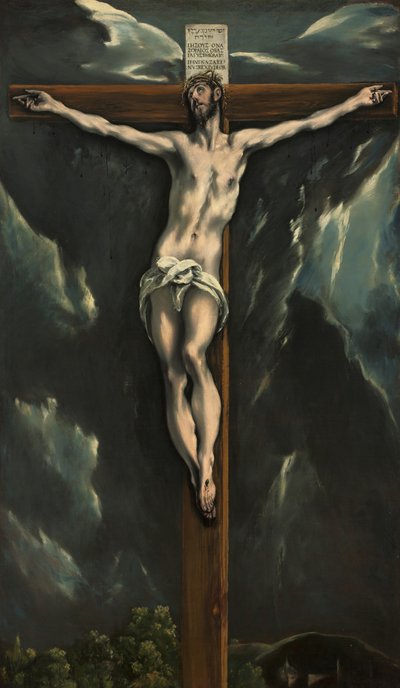 Haç Üzerinde İsa, c.1600-10 (tuval üzerine yağlı boya) by El Greco