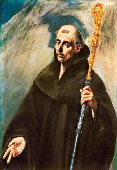 Nursia Aziz Benedict'in Portresi by El Greco