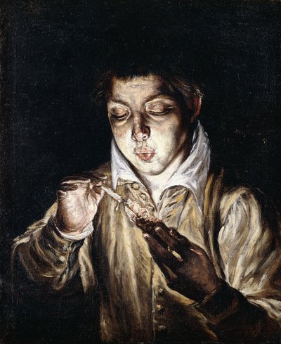 Bir mum yakan bir çocuk, by El Greco